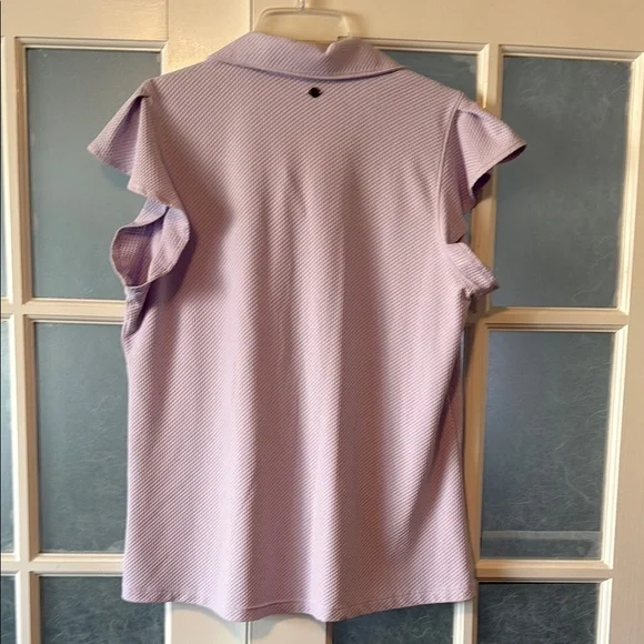 CALIA by Carrie Underwood Pink Fitted Polo Blouse - Picture 4 of 4